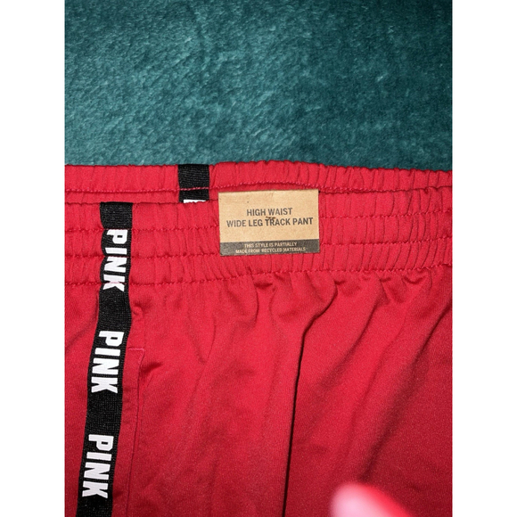 VS Pink Women's Size Medium Pink Track Pants Red - Picture 3 of 11